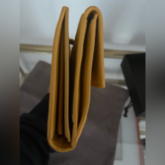 Bottega Veneta Yellow Intrecciato Leather Flap Continental Wallet - Picture 9 of 13